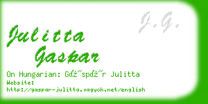julitta gaspar business card